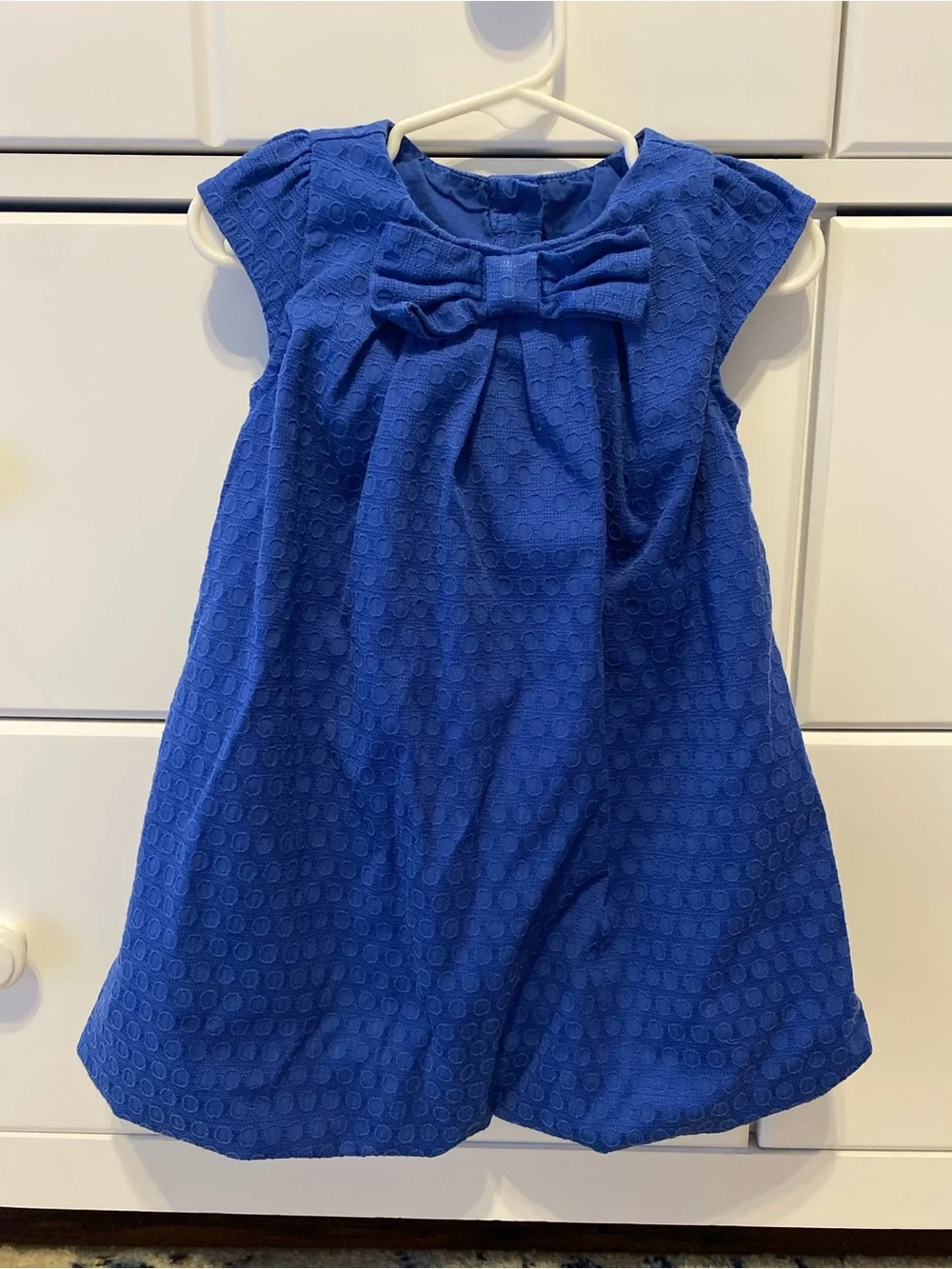 Gymboree Royal Blue Textured Bow Dress / Size 2T / GUC